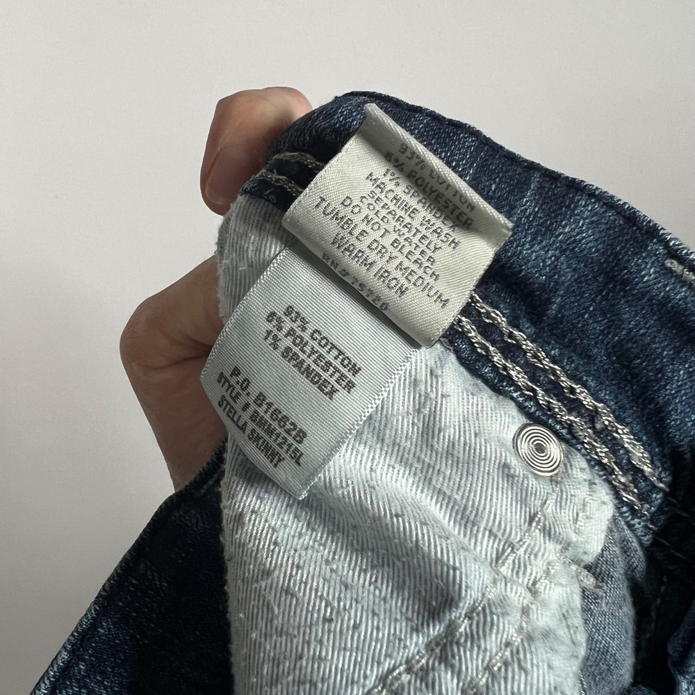 BKE Denim Pants Women Size 28 Long Stella Skinny Jeans Low Rise Dark Blue Denim - Picture 6 of 8